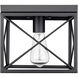 None 1 Light 9 inch Matte Black Flush Mount Ceiling Light